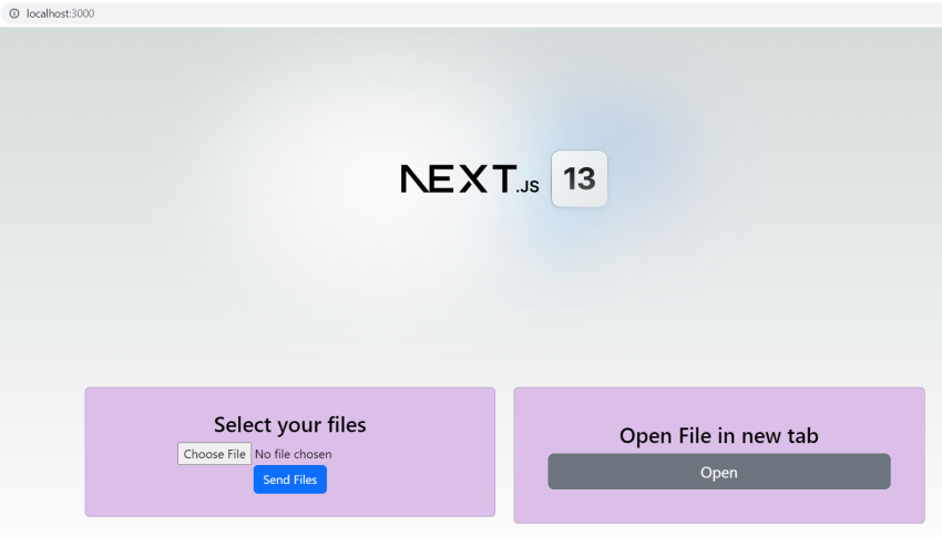 How to upload and download file to API in Next Js application